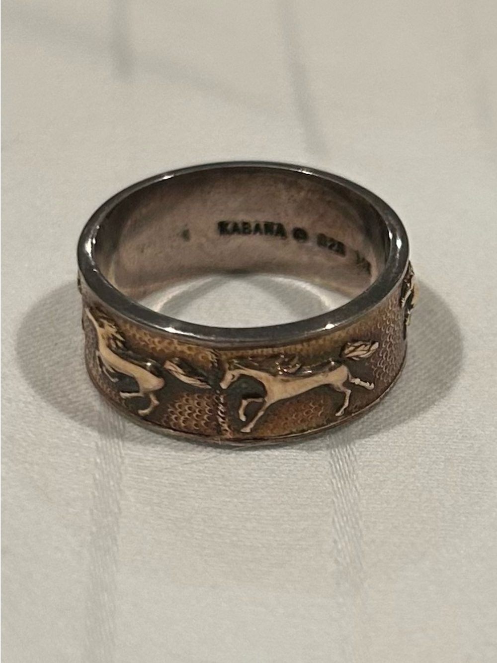 Kabana 14k horse ring